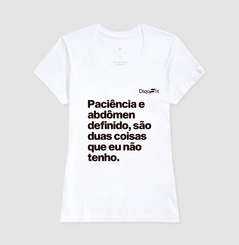 CAMISETA ACADEMIA PACIÊNCIA E ABDÔMEN DEFINIDO - Imagem 5