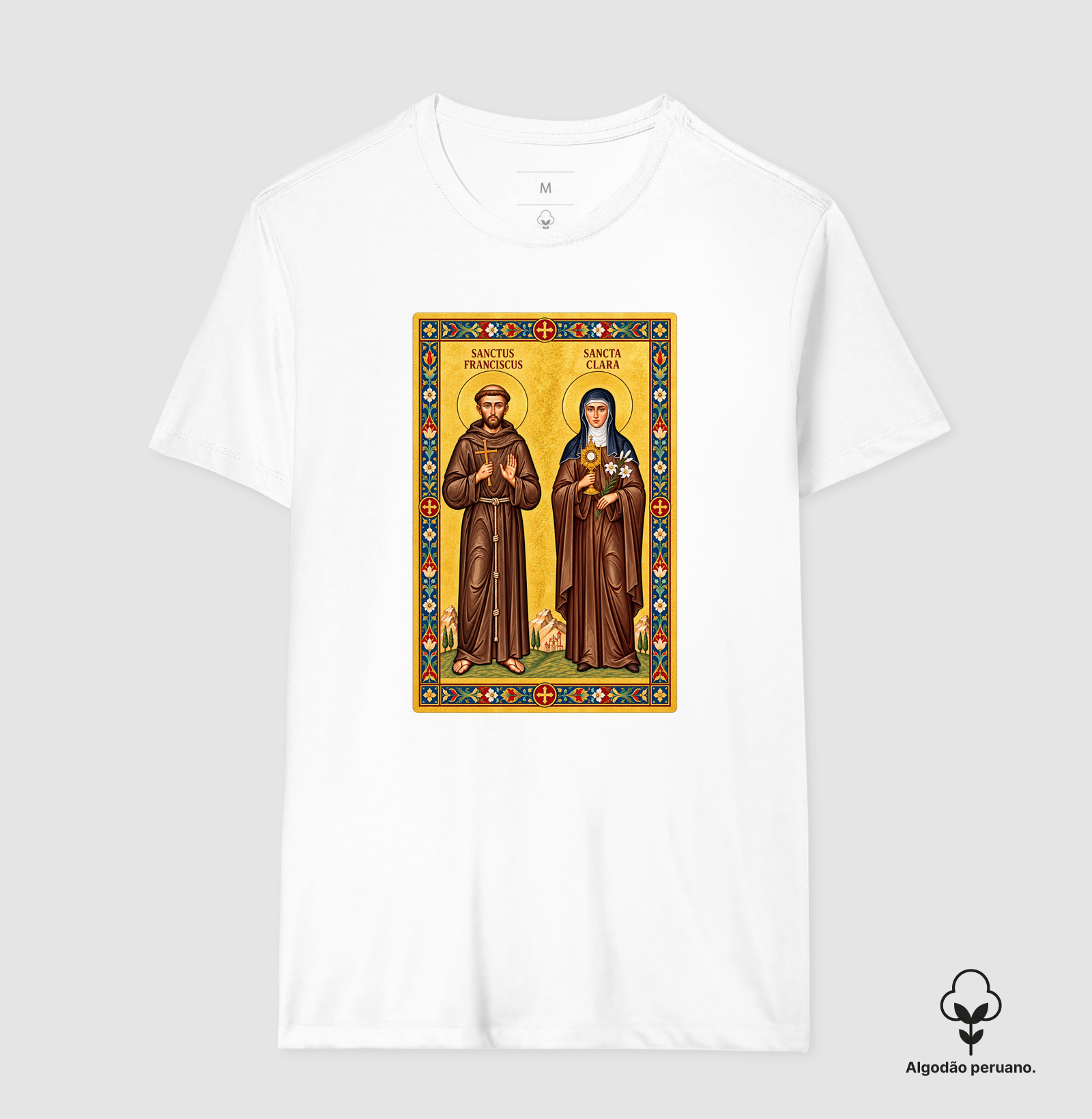 Camisa São Francisco e Santa Clara de Assis Moldura - Imagem 4