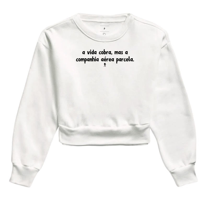 Camiseta A Vida Cobra mas a Companhia Aerea Parcela | Humor Viagem Tipografia | Colecao Viciados em Viagem - Imagem 3
