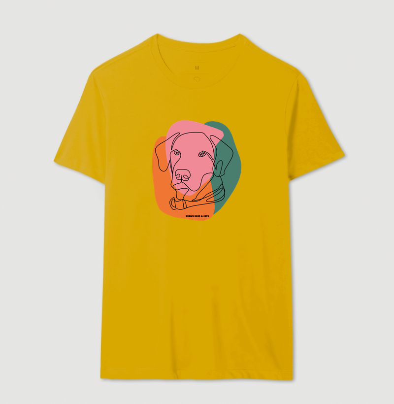 Cachorro de linhas e fundo rosa, verde e laranja - Imagem 15