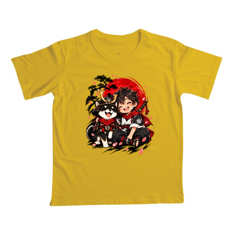 Pequeno Samurai & Shiba — Amigos de Honra (Preto) - Imagem 6