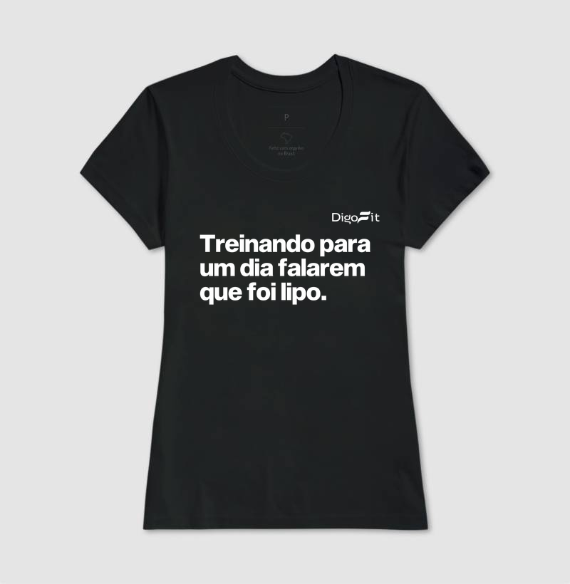 CAMISETA ACADEMIA TREINANDO PARA DIZEREM QUE FOI LIPO - Imagem 3