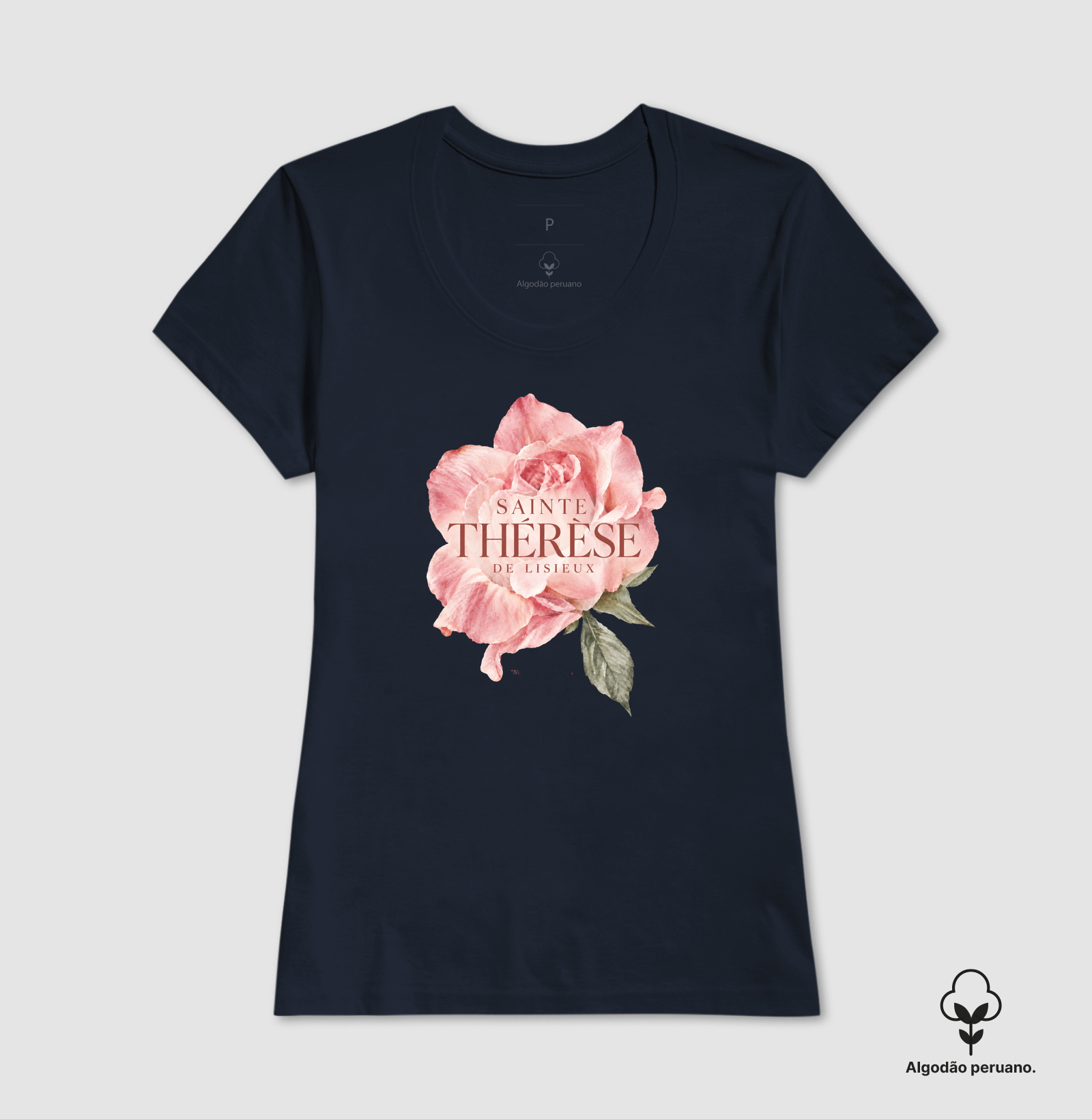 Santa Terezinha flor - algodão peruano - Imagem 4