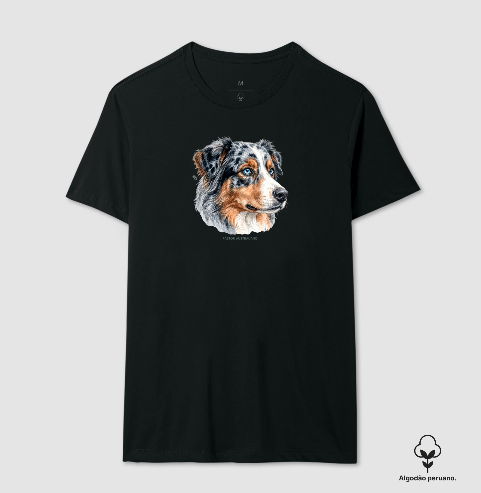 Cães - Pastor Australiano (Blue Merle) - Algodão Peruano - Imagem 4