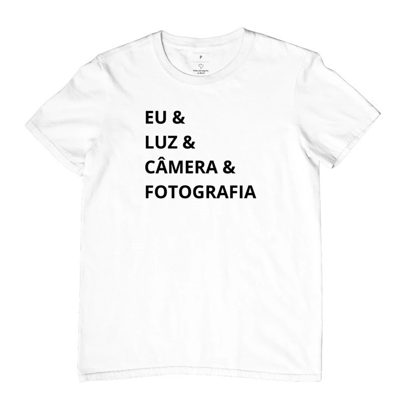 Camiseta eu, luz, câmera e fotografia - Imagem 4