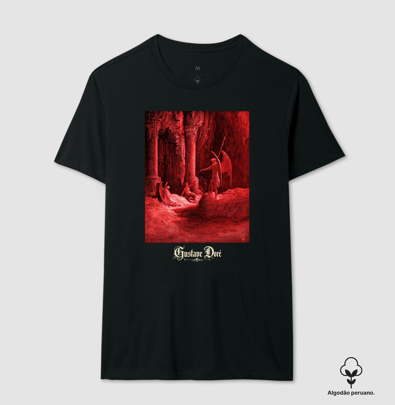 Camiseta 100% Algodão Tanguis Peruano Paraíso Perdido Gustave Doré  - Imagem 2