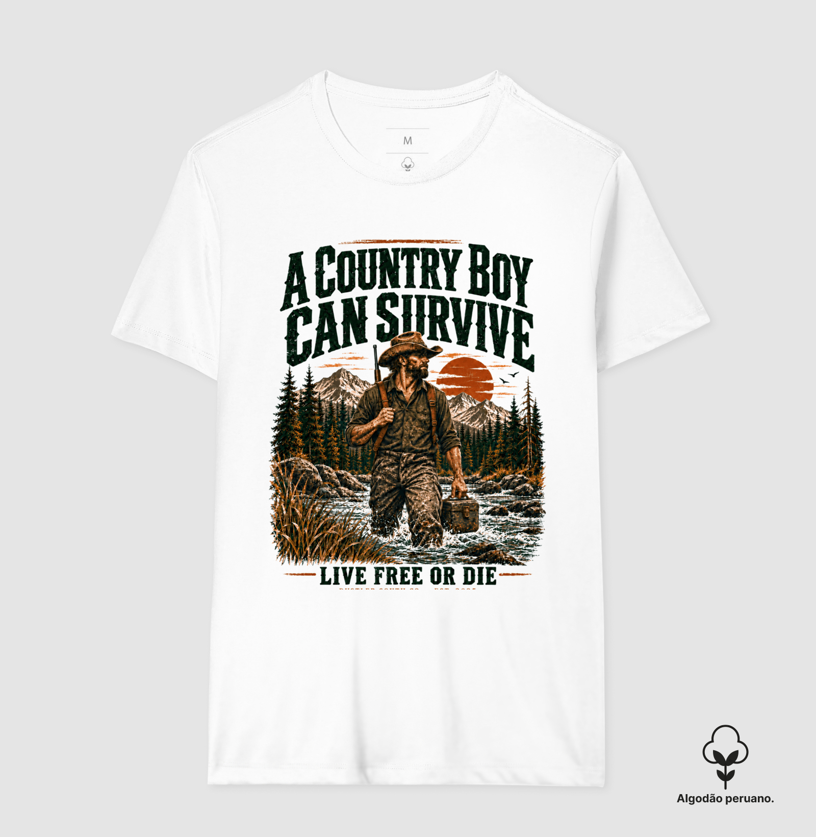 Camiseta Country Masculina A Country Boy Can Survive Dustler South Co. - Imagem 3