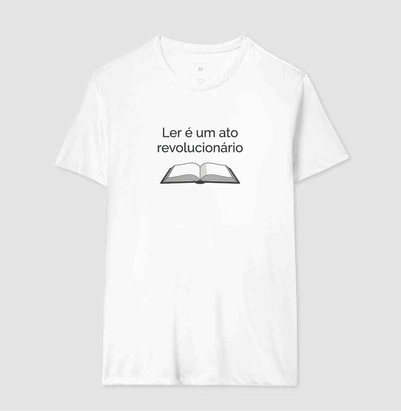 Camiseta Unissex Algodão Ler É Um Ato Revolucionário - Imagem 4