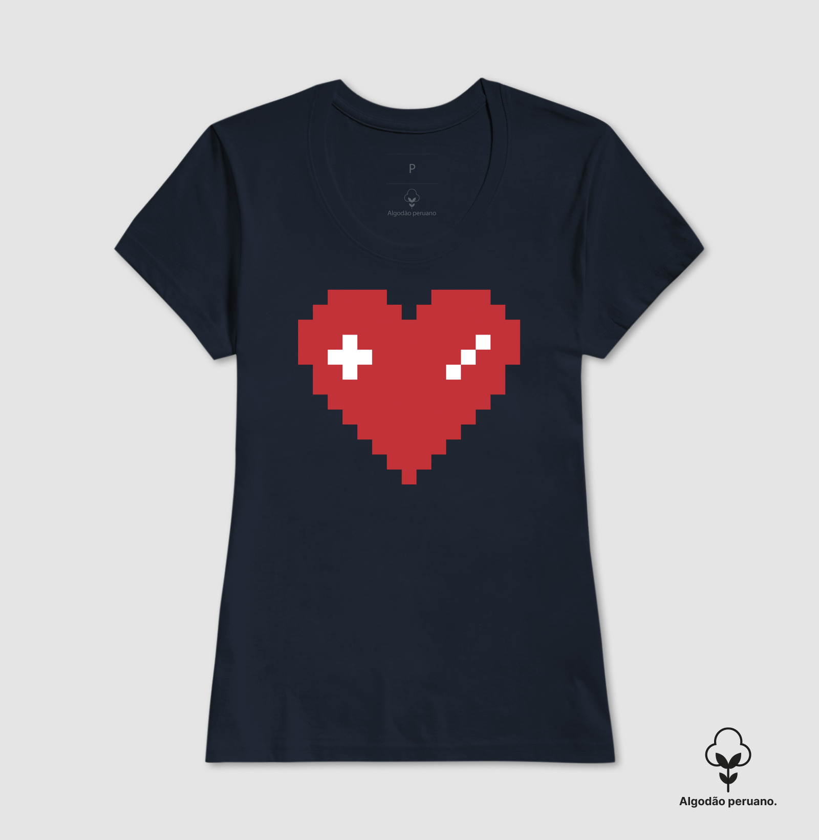 Camiseta Algodão Peruano Coração Gamer - Imagem 3