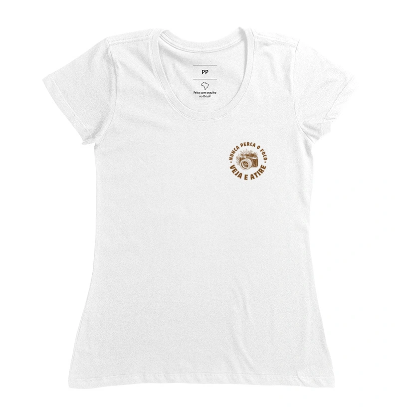 camiseta nunca perca o foco veja e atire - Imagem 5