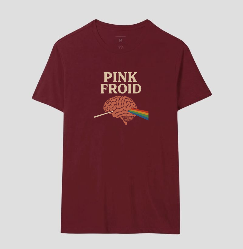 Camiseta Pink Froid.  Coleção Música. Masculina e Feminina. Algodão Premium. - Imagem 9