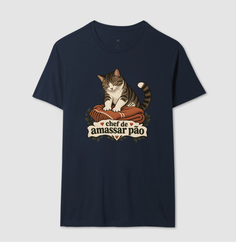 Camiseta Gato Amassando Pão "chef de amassar pão" | Pelo & Pano - Imagem 6