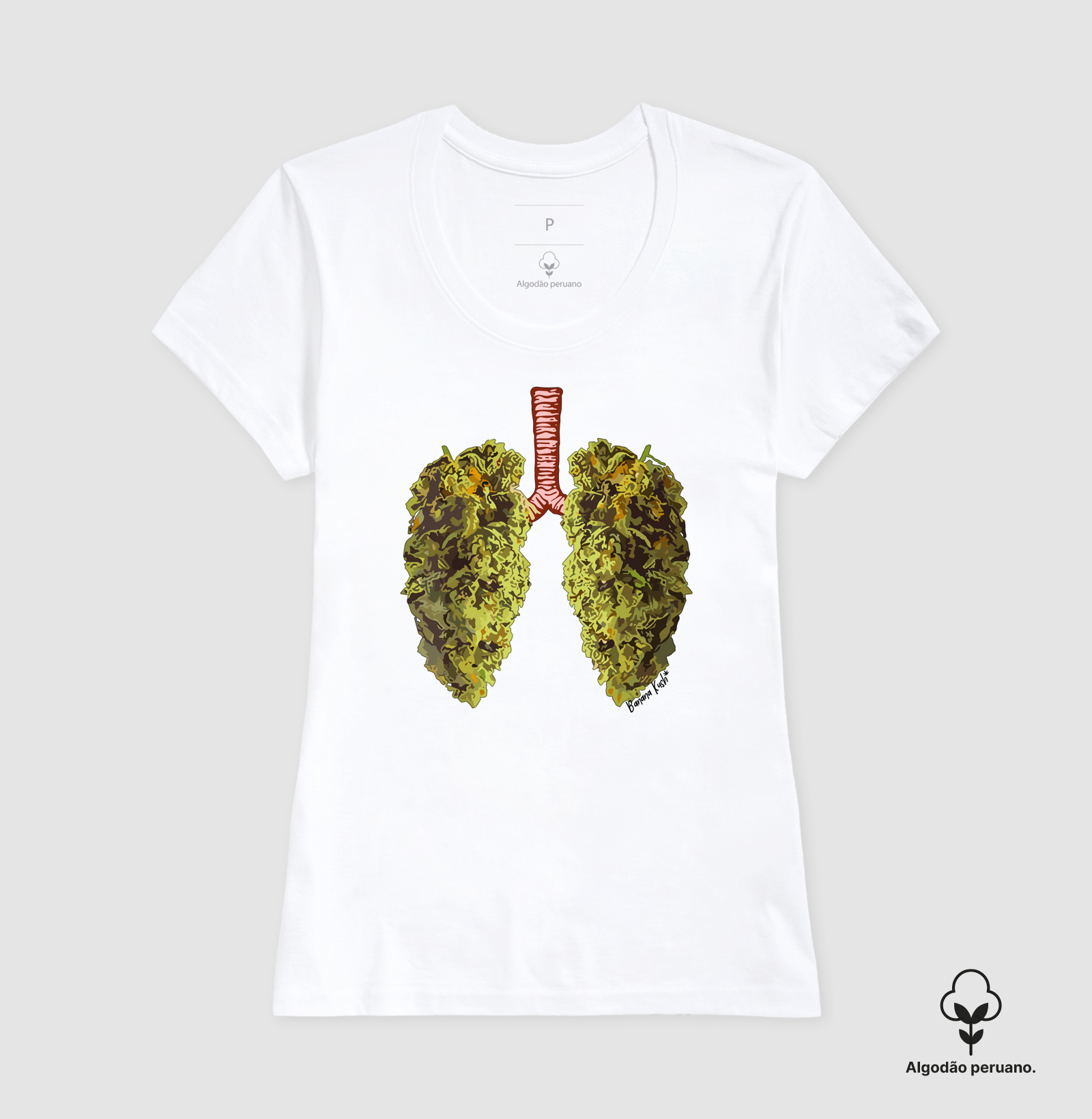 Pulmão Green (🌟algodão peruano) - Camiseta Algodão Peruano