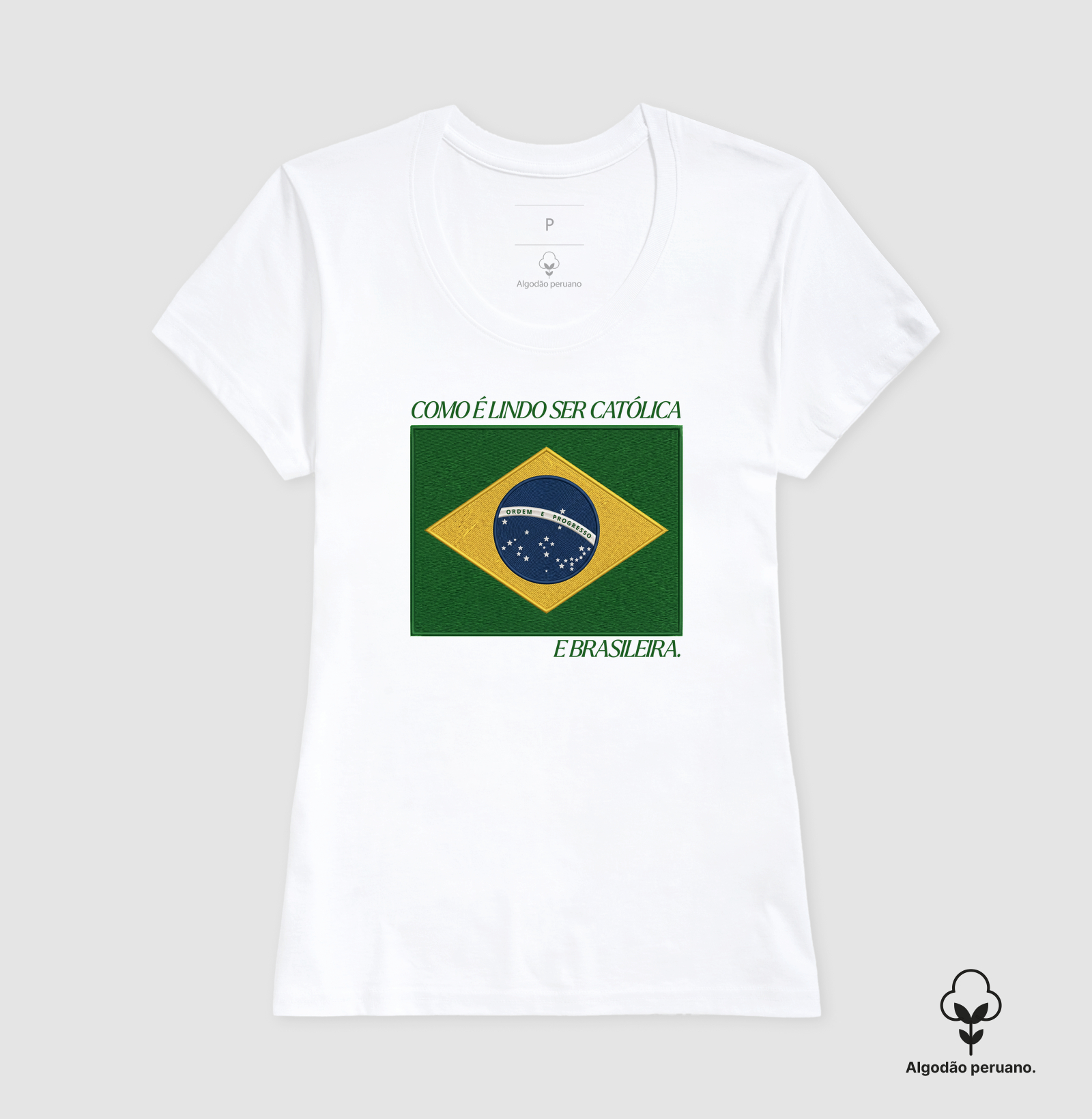 Camisa Brasil Bandeira Estilo Bordada - Imagem 6