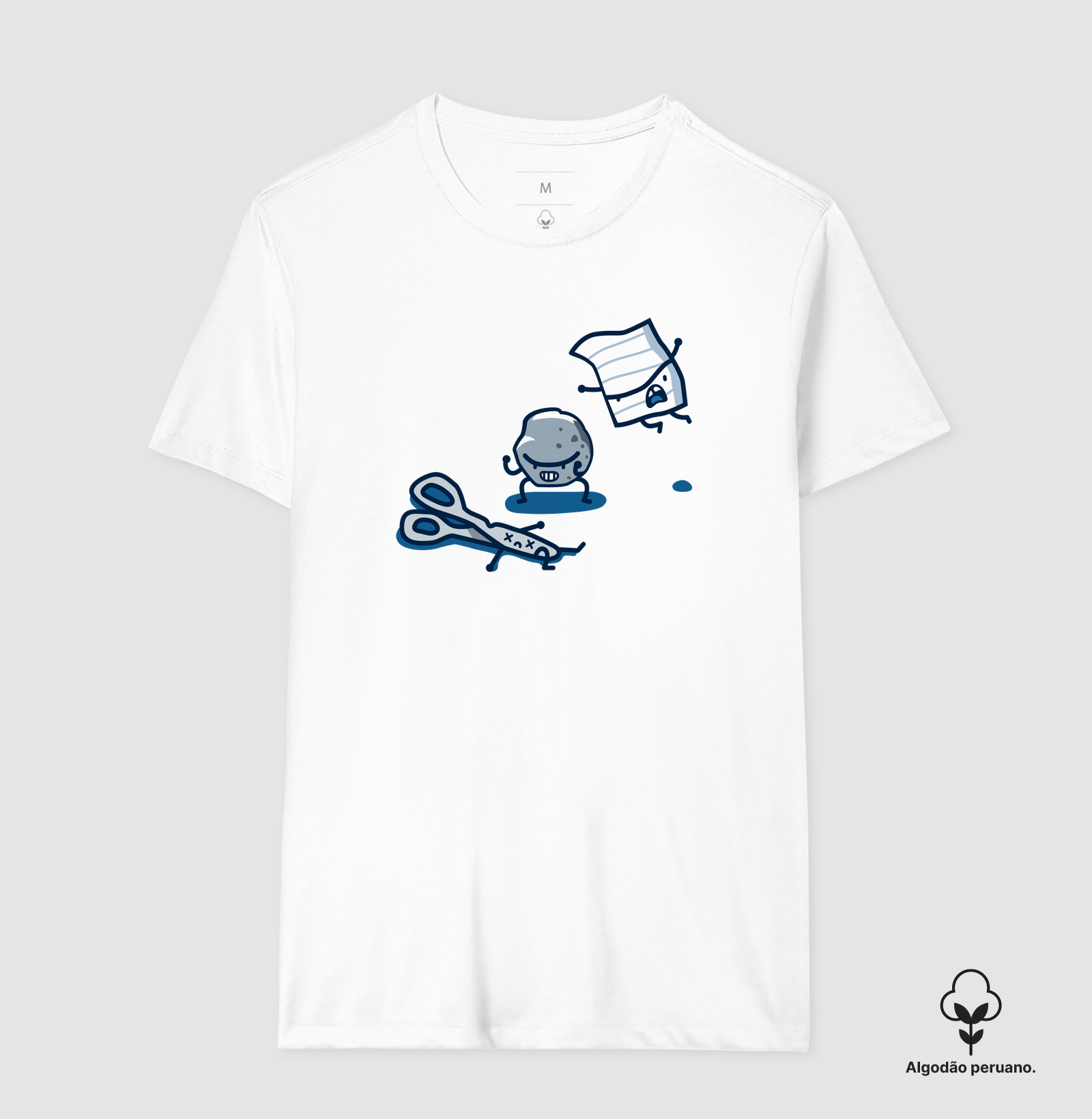 Camiseta Algodão Peruano Pedra-Papel-Tesoura - Imagem 2