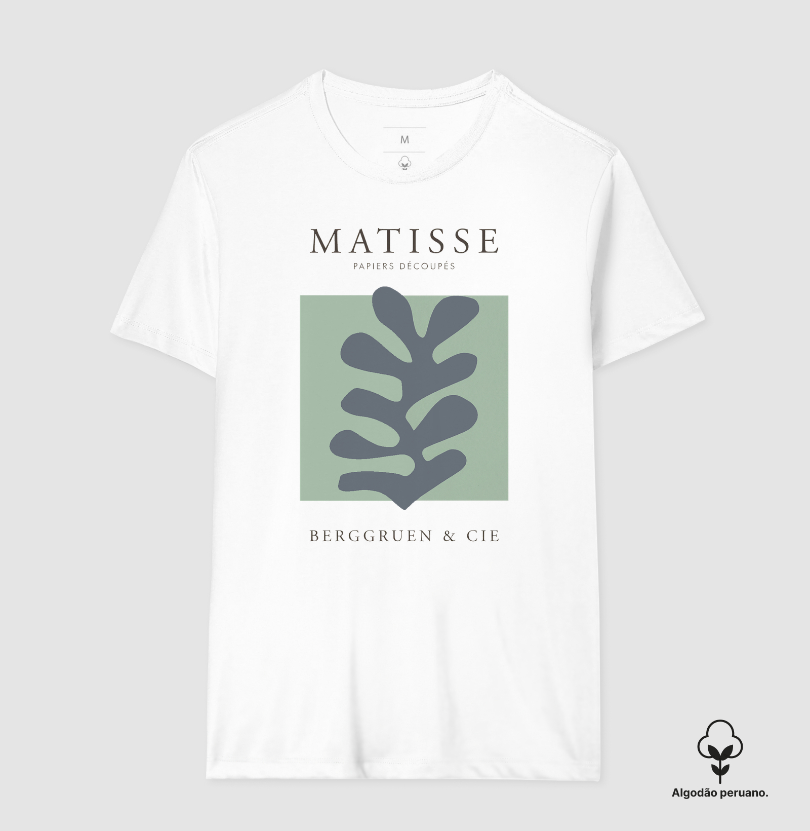 Camiseta Minimalista Matisse Papiers Découpés Algodão Peruano Tanguis - Imagem 2