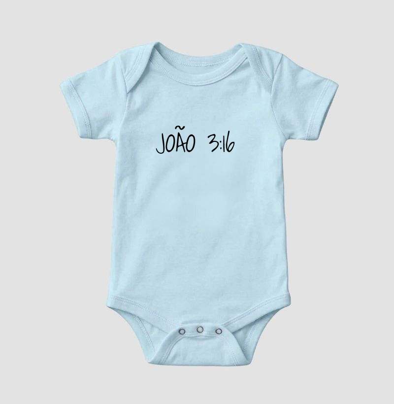 Body Infantil João 3:16 Bolso - Imagem 4