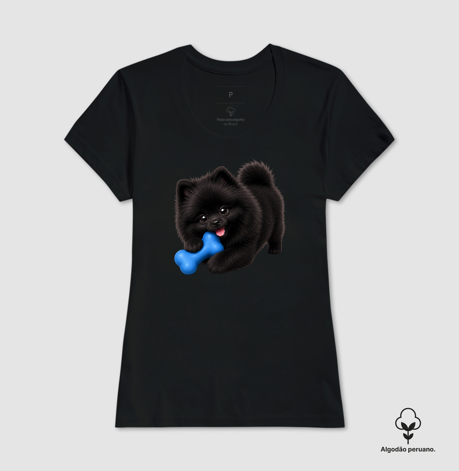 Pomerânia (Spitz Alemão) Preto - Desenho Animado - Imagem 3