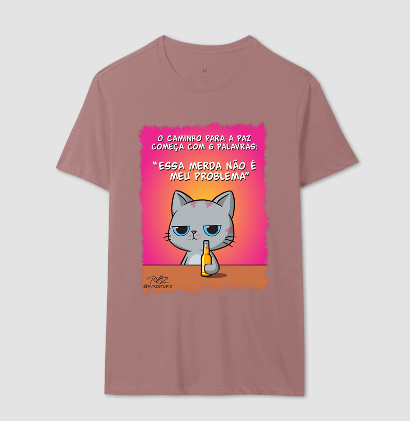 Camiseta Gato Sincero Problema - Imagem 16