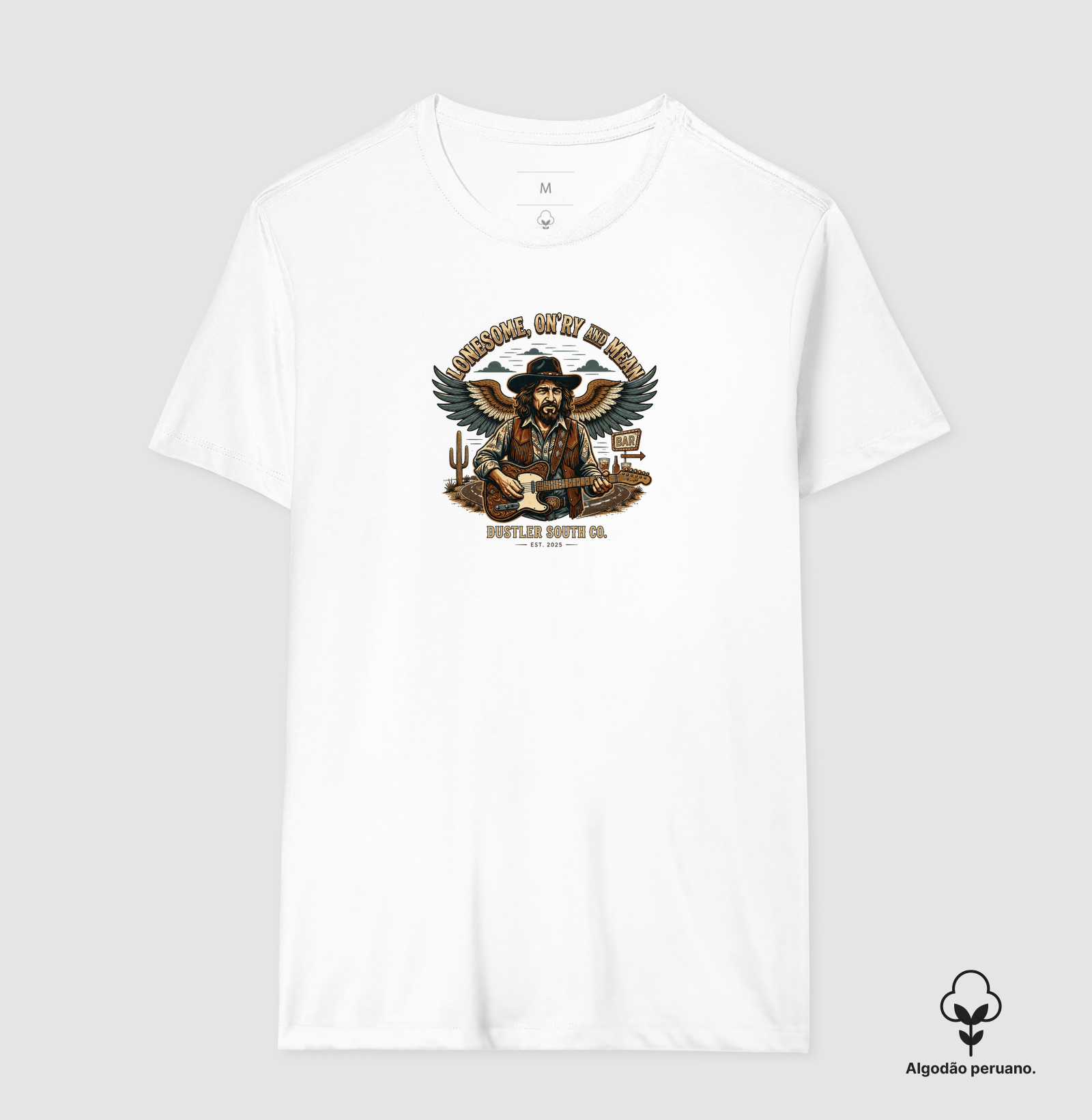 Camiseta Country Lonesome On’ry and Mean Dustler South Co. Algodão Peruano Premium - Imagem 2