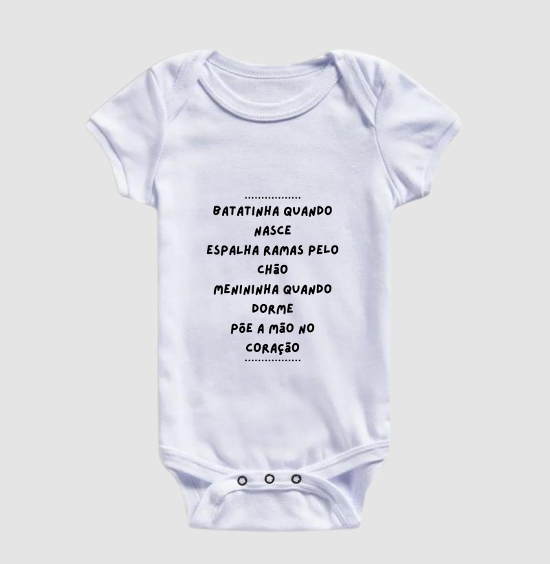 Body Infantil Batatinha - Letras Pretas - Imagem 5