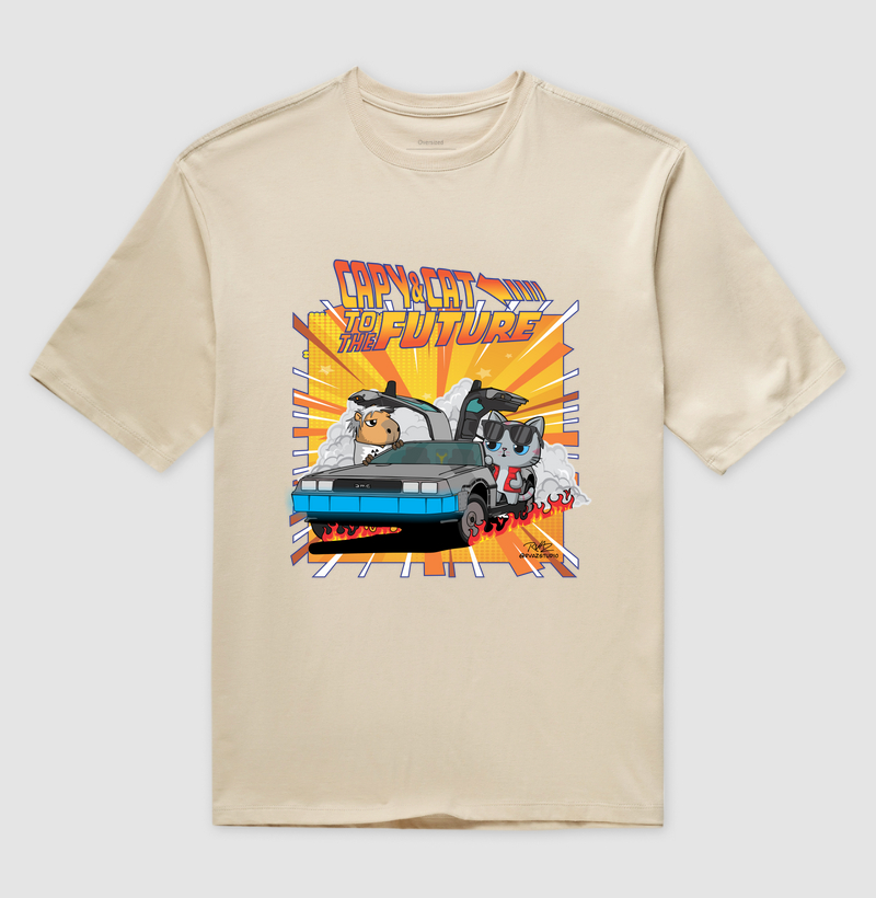 Camiseta Capy & Cat to the Future - Imagem 3