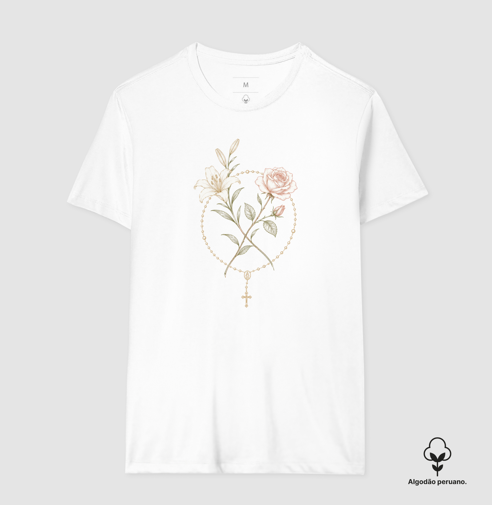 A Rosa, o lírio...Deus - algodão peruano - Imagem 9