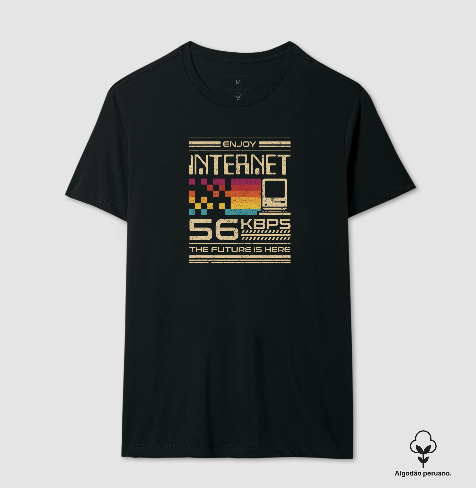 Camiseta Algodão Peruano Aproveite a Internet a 56kbps - Imagem 2