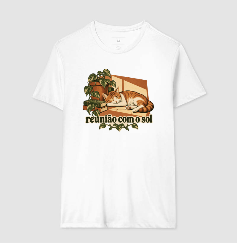 Camiseta Gato Sol "reunião com o sol" | Pelo & Pano - Imagem 4