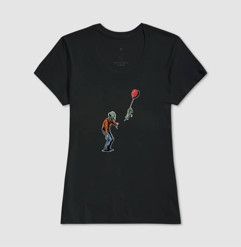 Camiseta Balão de Coração Zumbi - Imagem 3