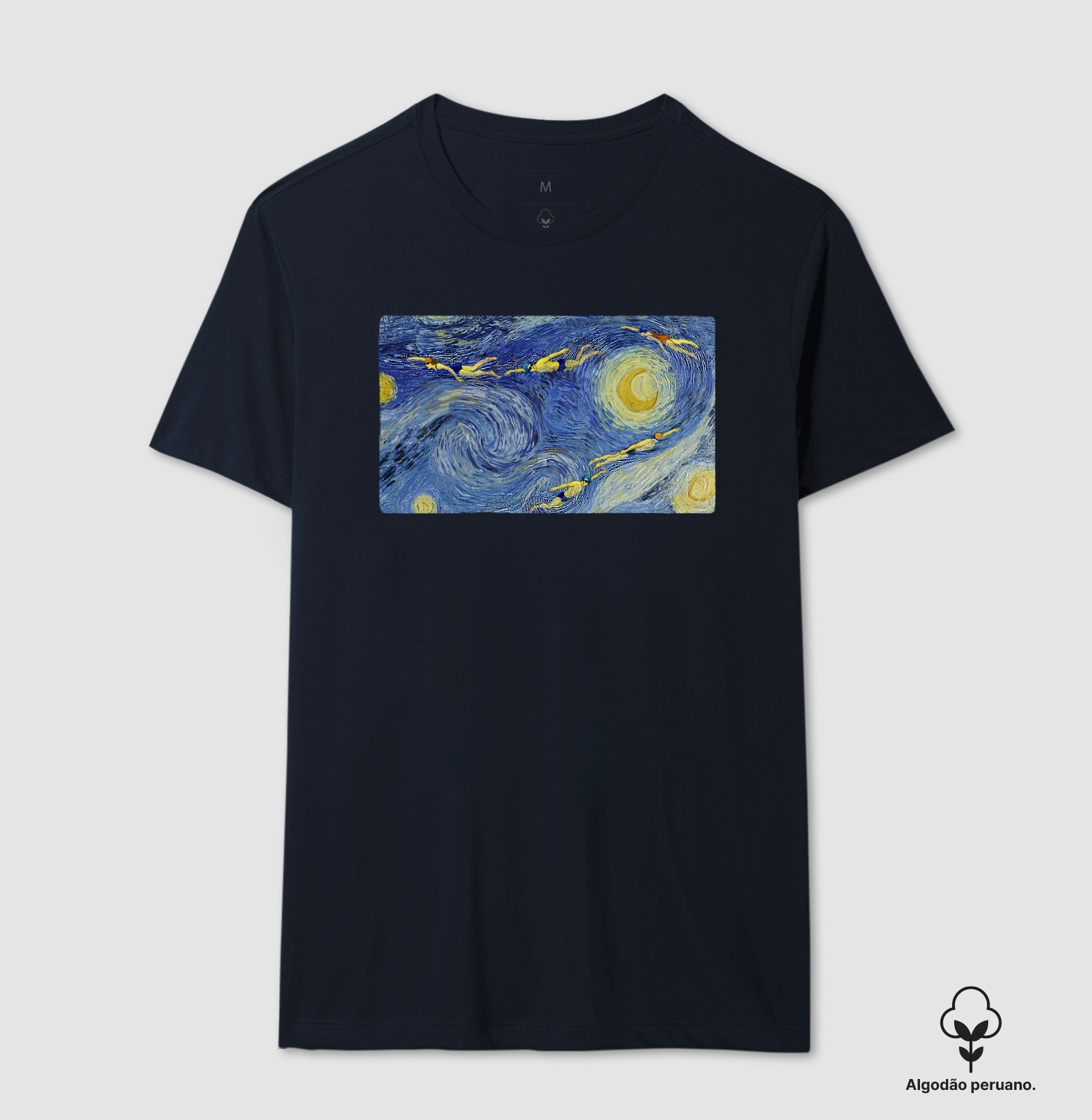 Camiseta Algodão Peruano Natação - O Mar Agitado - Imagem 8