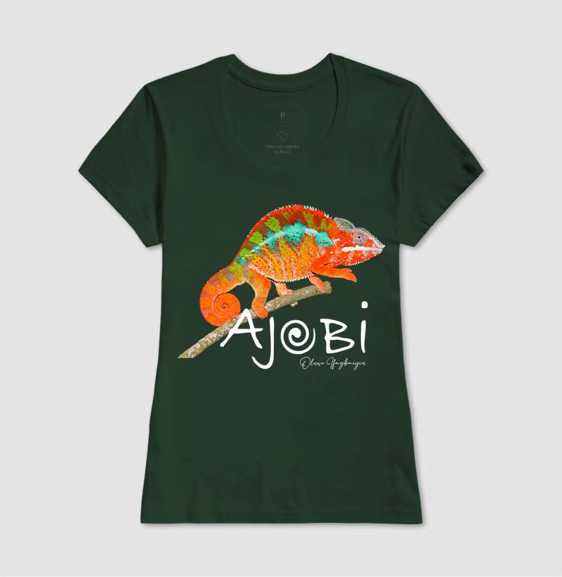 t-shirt 1/2 malha 100% algodão 30.1 penteada Ajobi Camaleão - Imagem 13