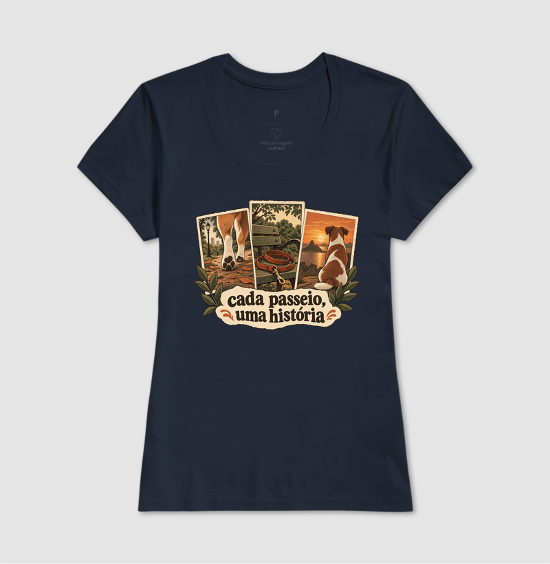 Camiseta Cachorro Memórias "cada passeio, uma história" | Pelo & Pano - Imagem 7
