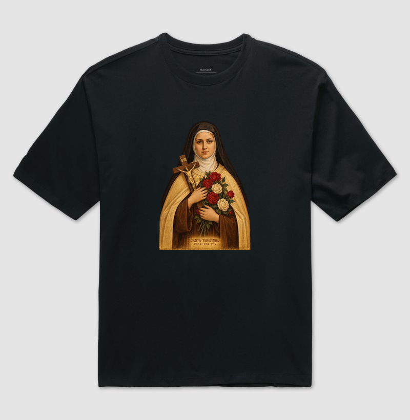 Camiseta Oversized Santa Teresinha Rogai por Nós - Imagem 2
