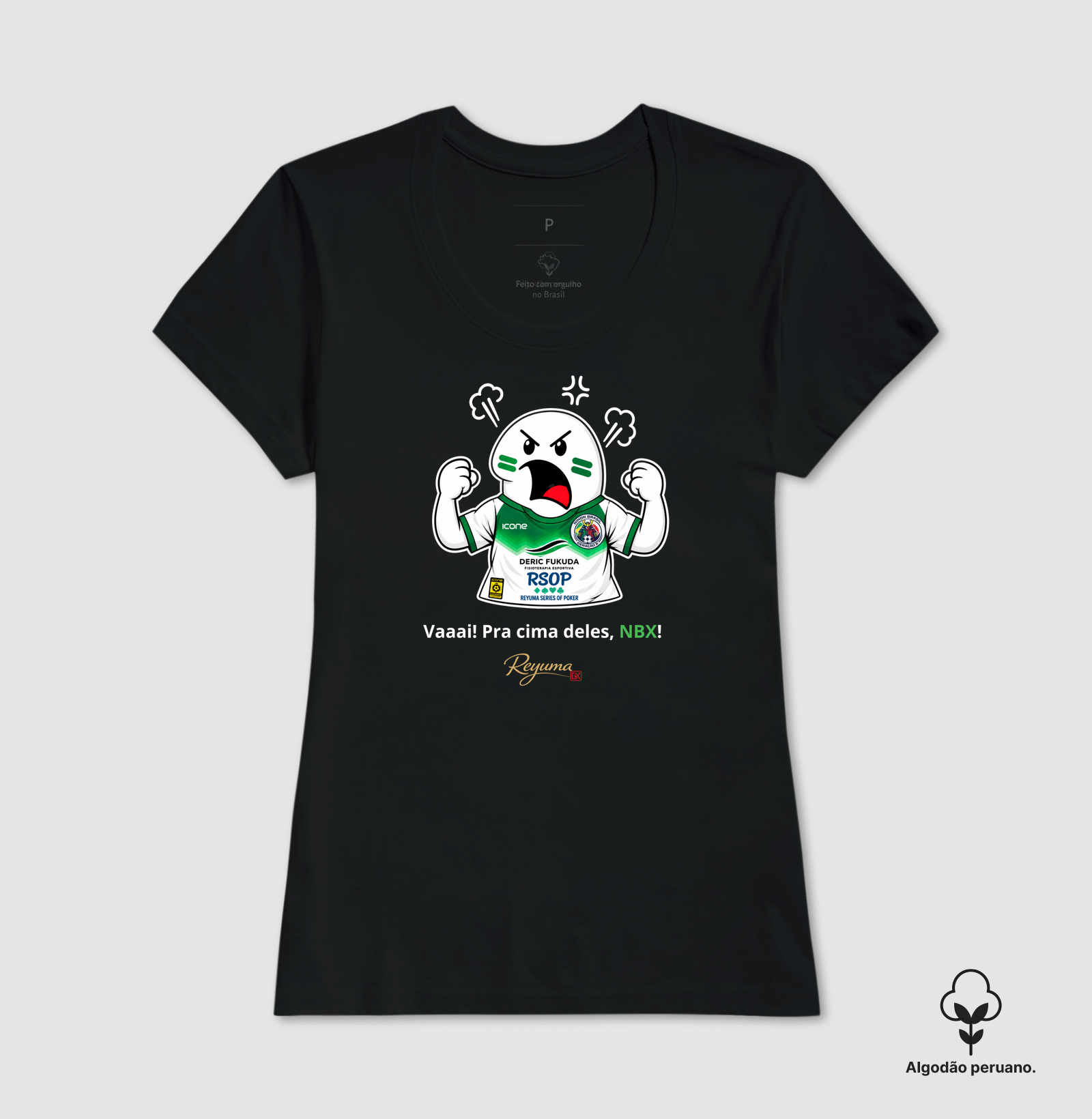 Camiseta Masculina, Feminina, Babylook e Unissex de Algodão Peruano Futebol "Vai! Corre! Pra cima, NBX!"  - Imagem 7