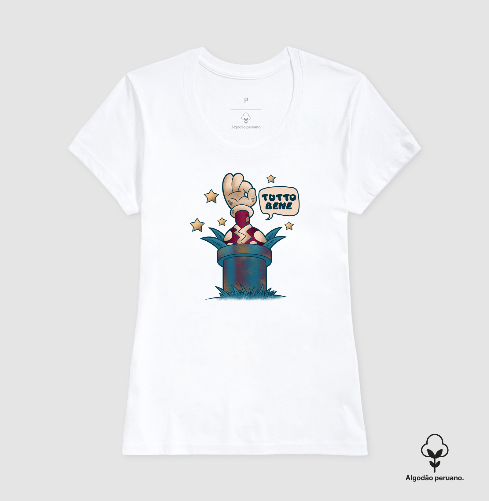 Camiseta Algodão Peruano Tutto Bene Retro Gamer Parody - Imagem 4