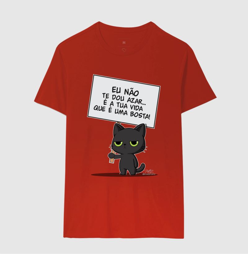 Camiseta Gato Sincero Azar - Imagem 10