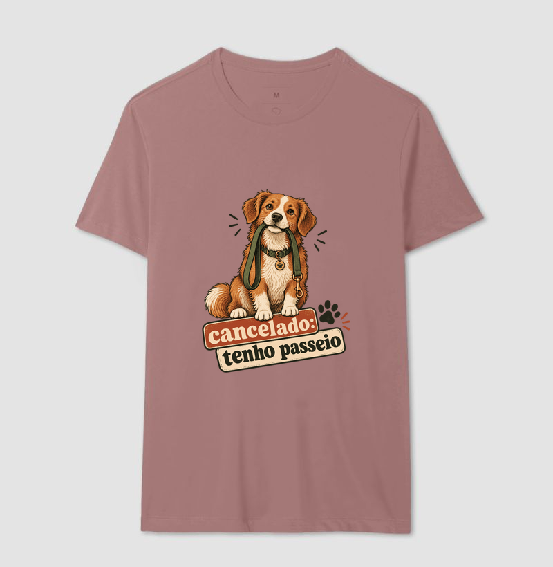 Camiseta Cachorro Engraçada "cancelado: tenho passeio" | Pelo & Pano - Imagem 16