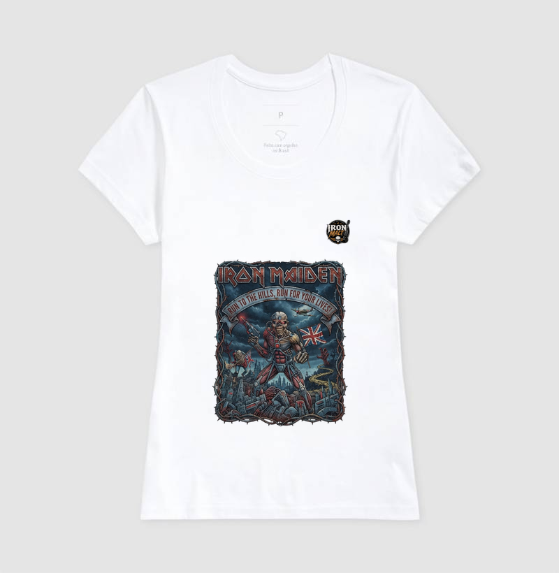 Camiseta Iron Maiden “Run to the Hills” - Imagem 5