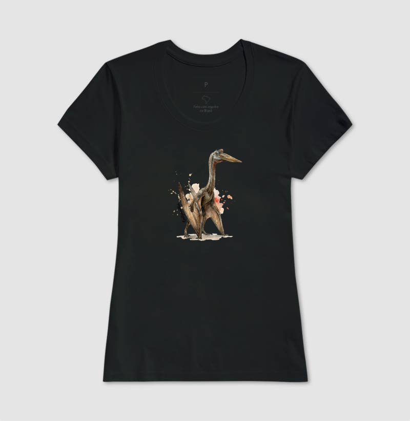  Camiseta Dinossauro Quetzalcoatlus Algodão Premium Dinoloco  - Imagem 3