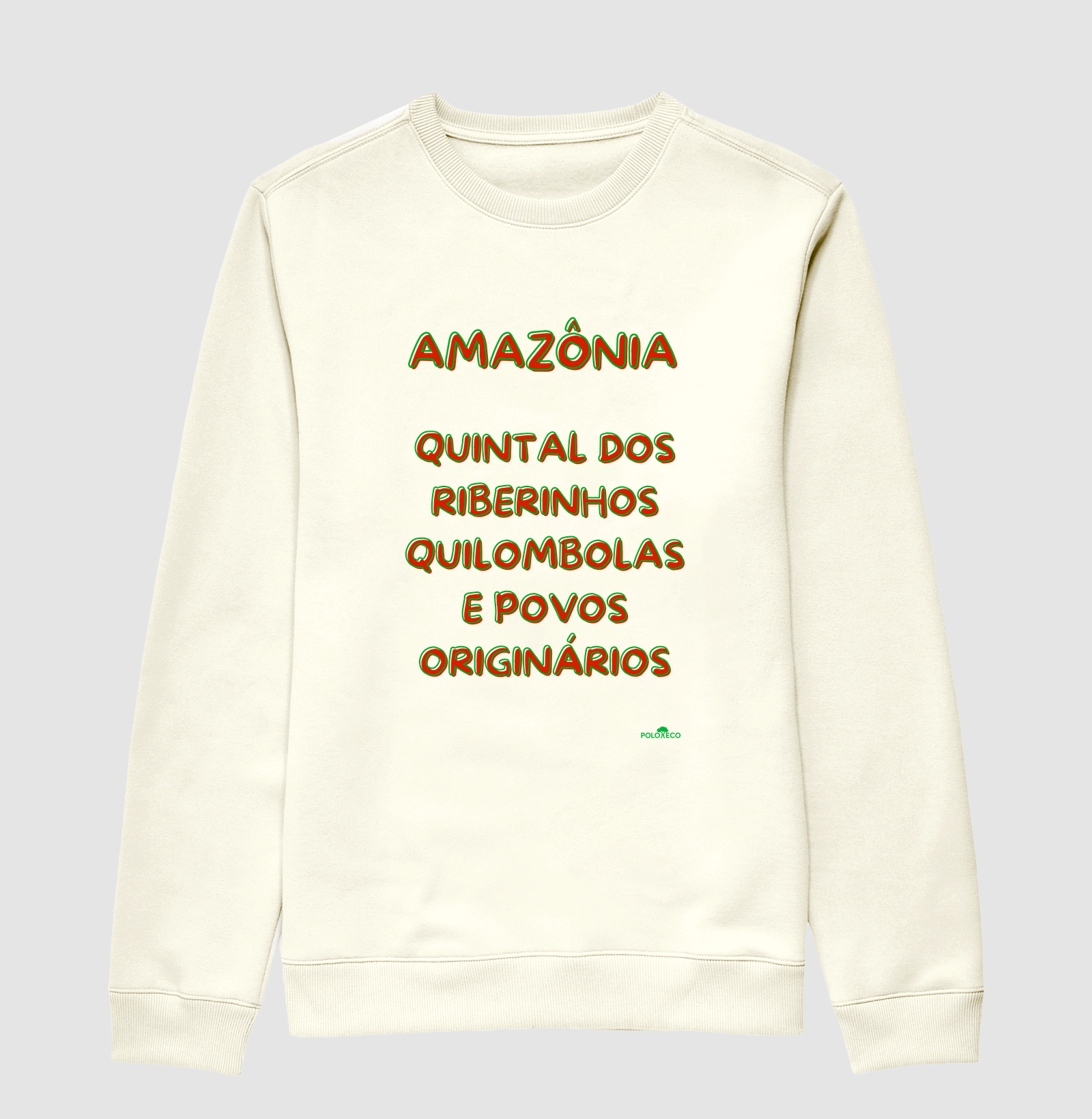 Sueter moletom Amazônia quintal  dos Ribeirinhos, quilombolas e povos originários - Imagem 5