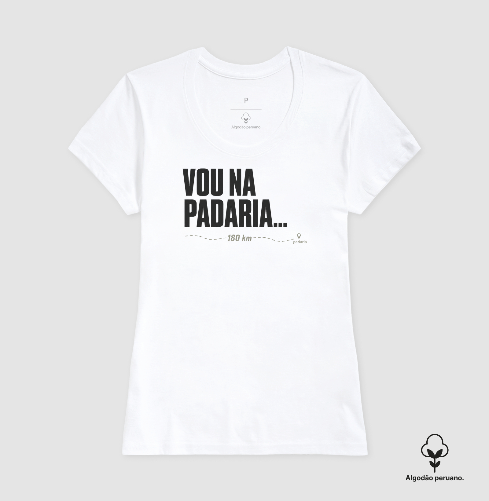 Camiseta Vou na Padaria... 180 km - Imagem 7
