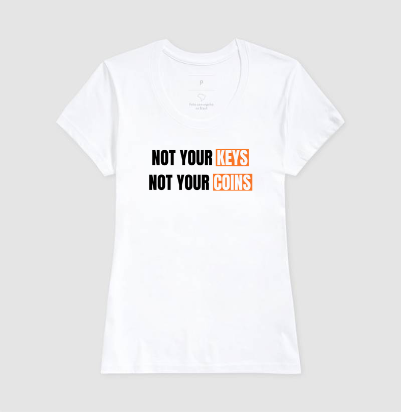 Camiseta Bitcoin Not Your Keys, Not Your Coins - Imagem 8