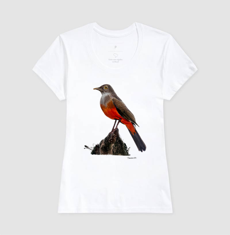 Camiseta Sabiá-Laranjeira – Aves do Brasil - Imagem 7