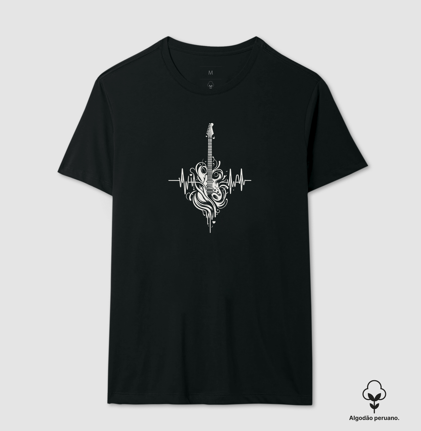 Camiseta Algodão Peruano Heartbeat Rock - Imagem 2
