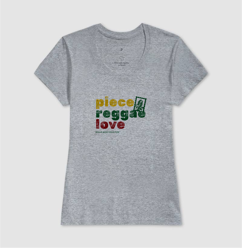 Camiseta Piece. Reggae. Love. Coleção Reggae.  Masculino e feminino. Algodão Premium. - Imagem 10