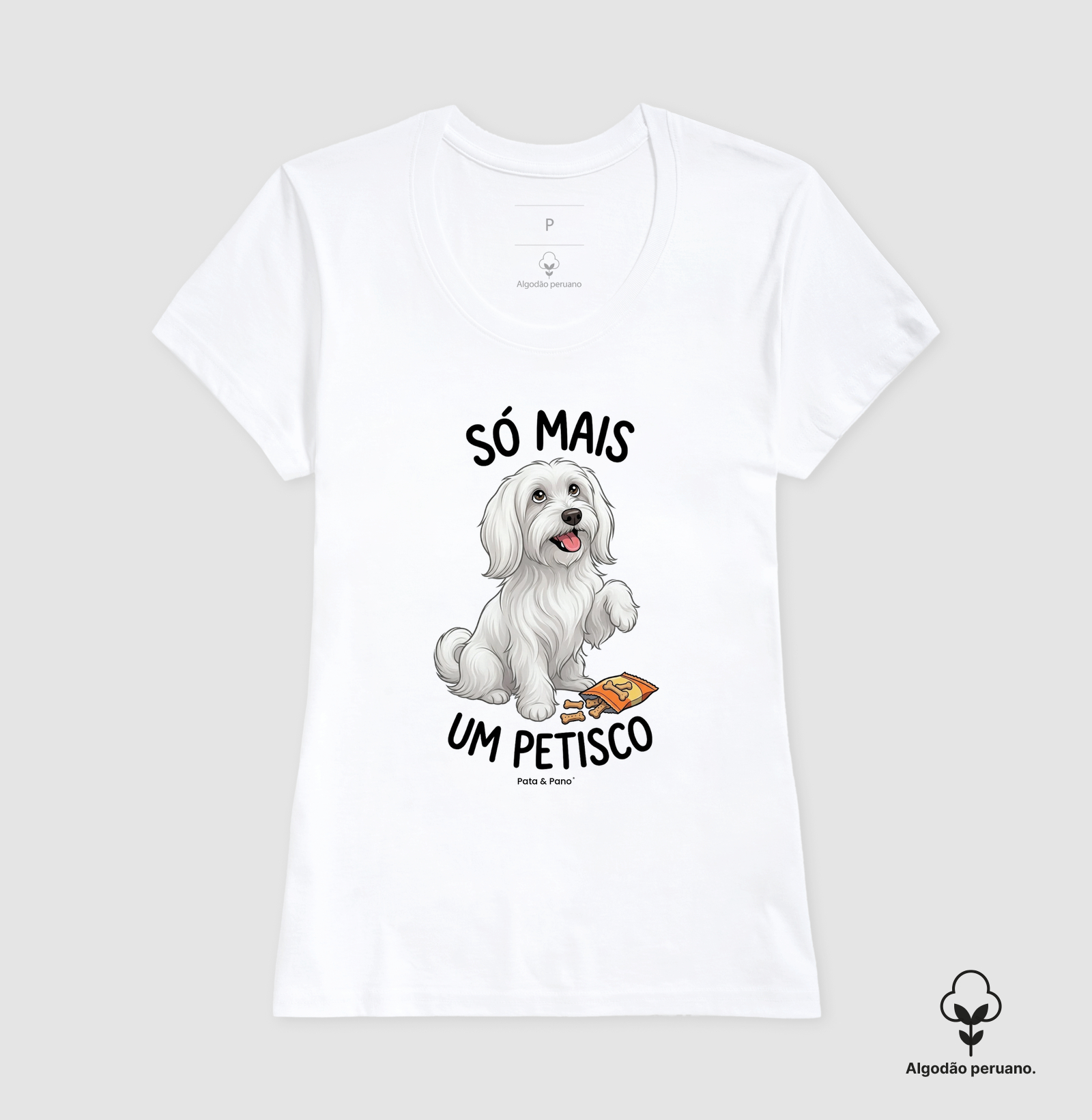 CAMISETA ALGODÃO PERUANO MALTÊS PETISCO - Imagem 7