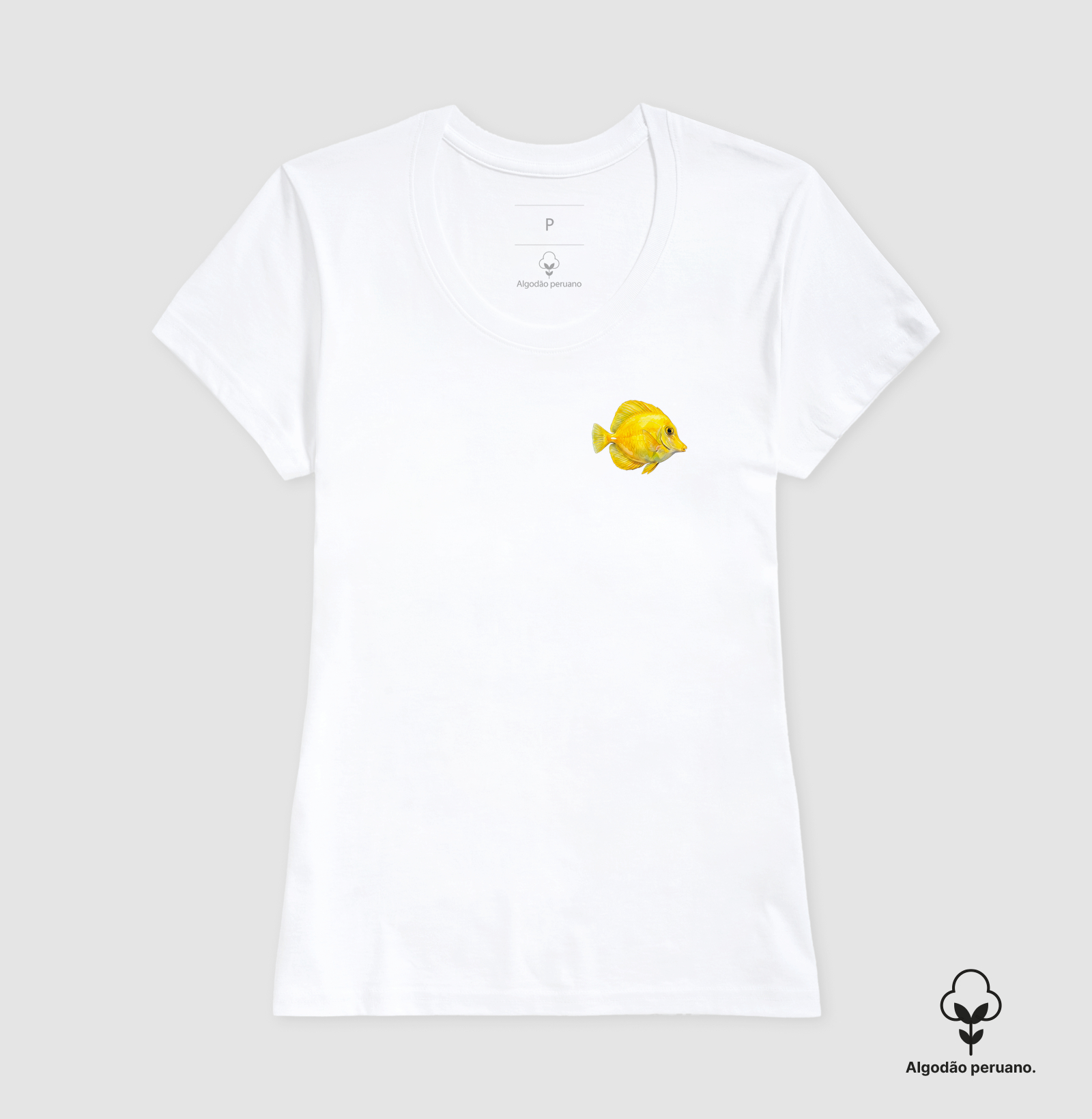 Peixes - Mini - Cirurgião-amarelo - Algodão Peruano - Imagem 4