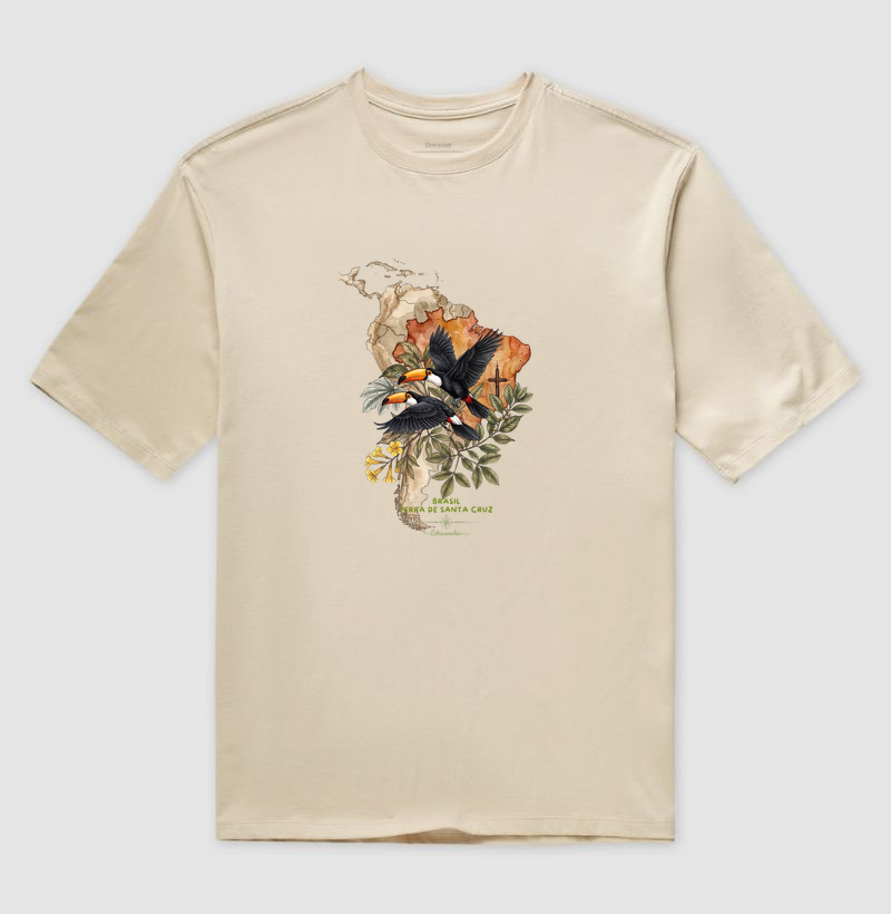 Camiseta Tucanos & Ipê - Brasil Terra de Santa Cruz - Fé, História e Natureza - Imagem 3