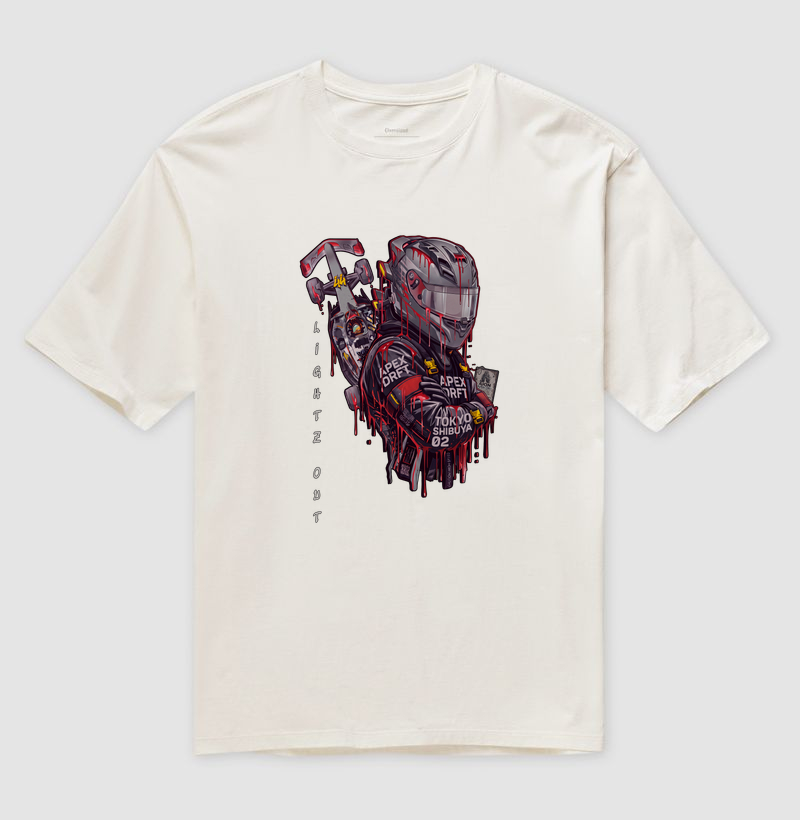 Camiseta Oversized Piloto F 2 | Linha Abstract — Aion Abstract - Imagem 4